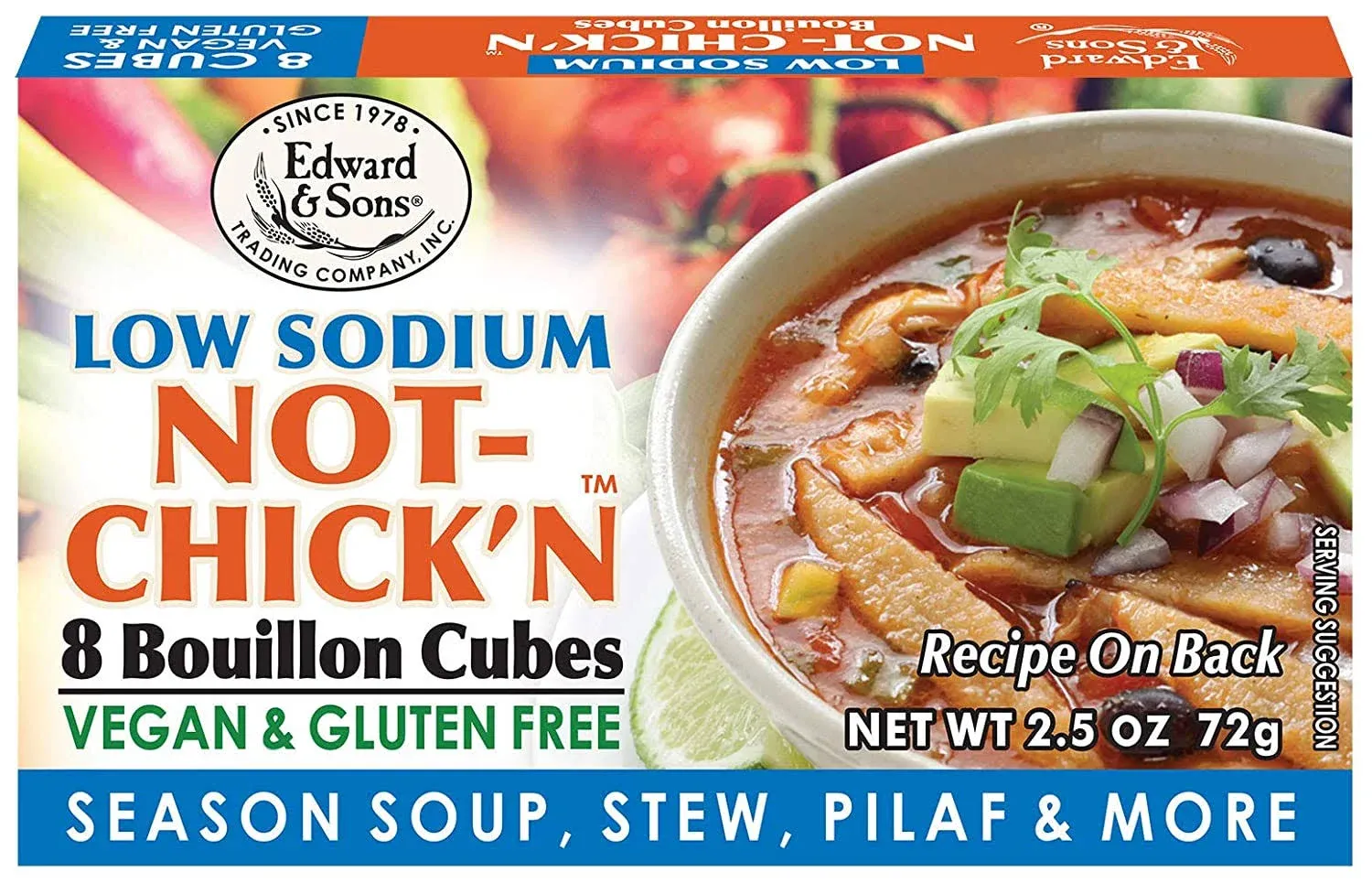 Edward Sons Not Chickn Bouillon Cubes Low