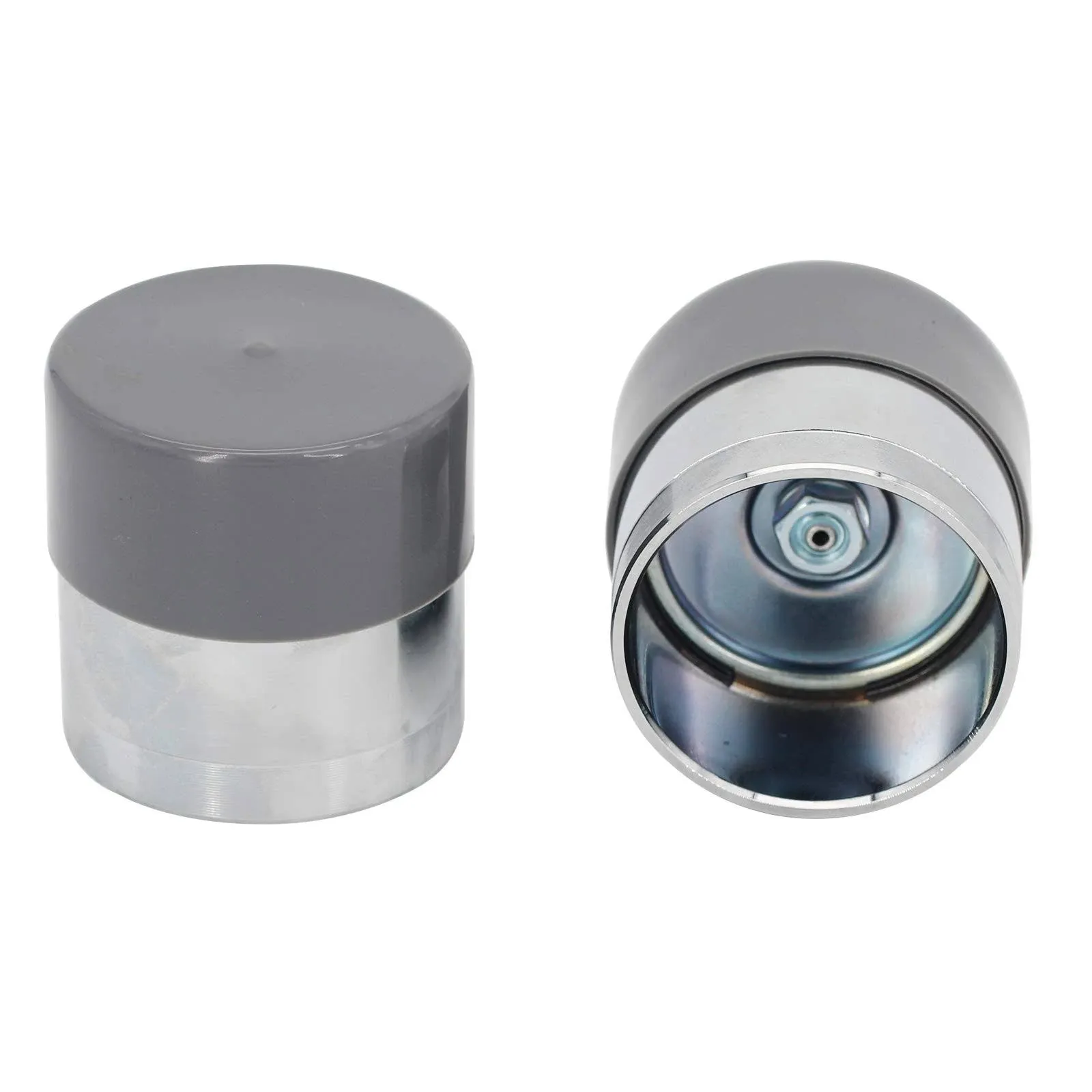 ELSOON Bearings Protectors Wheel Bearings Grease Caps Trailer Wheel Bearings Protectors Dust Covers - Grey and Chrome 1.98-Inch 1 Pair