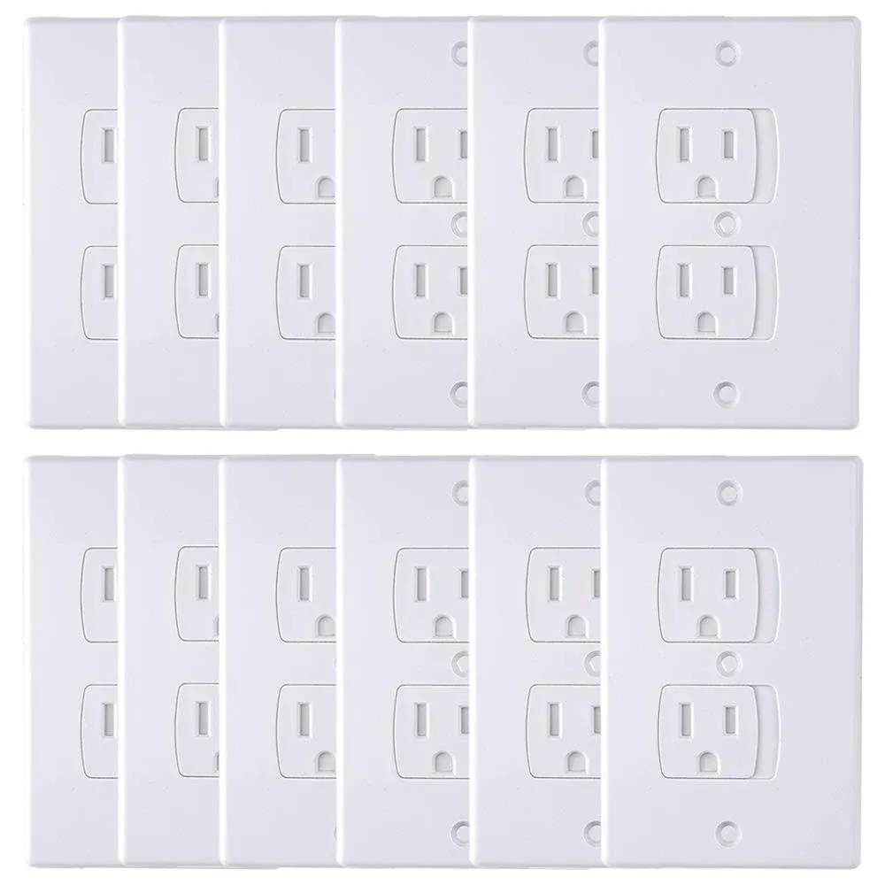 AUSTOR 12 Pack Baby Safety Electric Outlet Covers Baby Safety Self Closing Wall Socket Plugs Plate Alternate for Child Proofing