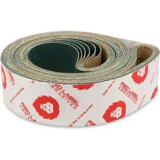 Red Label Abrasives 2 x 72 inch 80 Grit Metal Grinding Zirconia Sanding Belts, 6 Pack