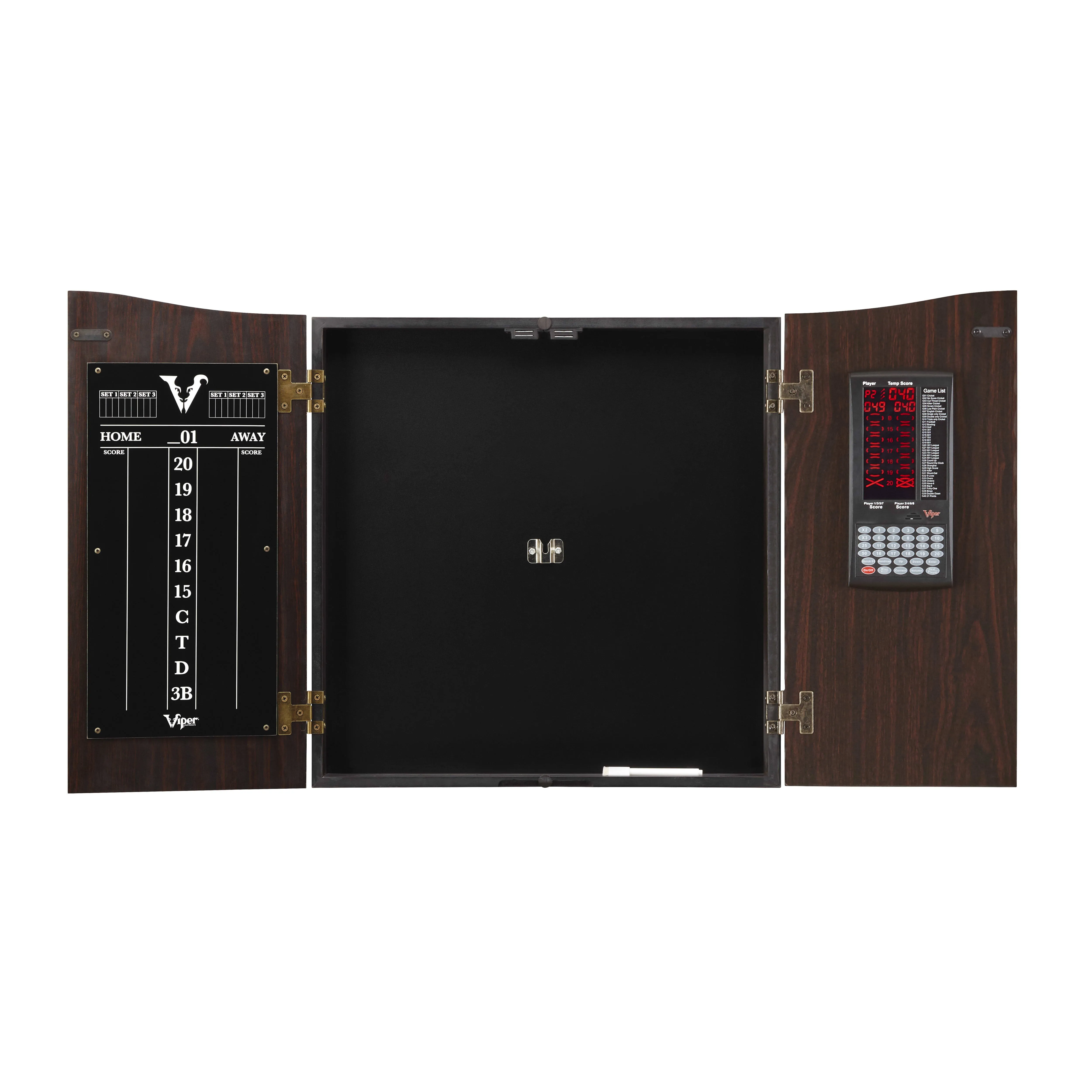 Deluxe Dartboard Cabinet with Integrated Pro Score and Cricket Scoreboard