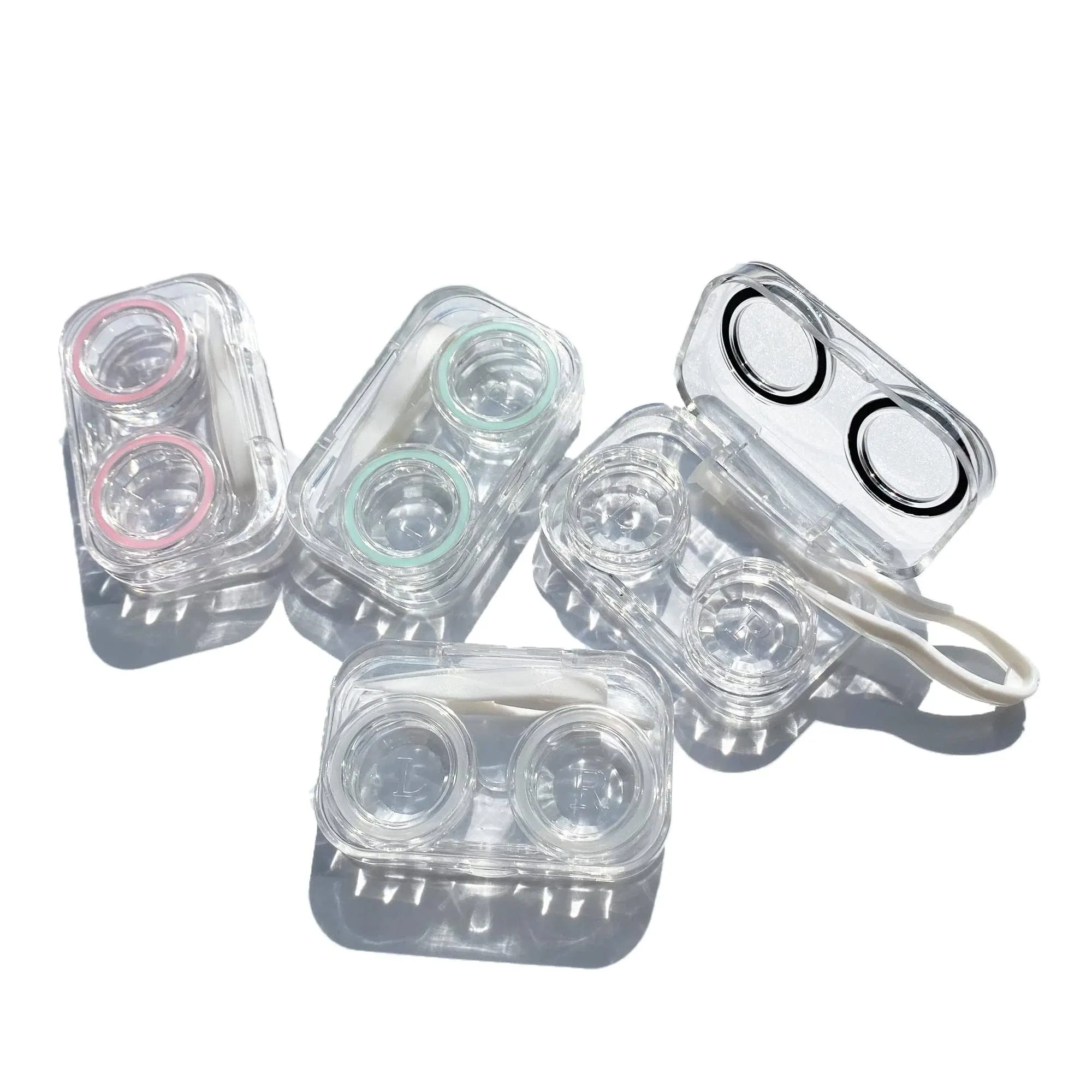 Othirls 4 Pcs Contact Lens Cases, Colorful Contact Lens Container Holder, Outdoor ...