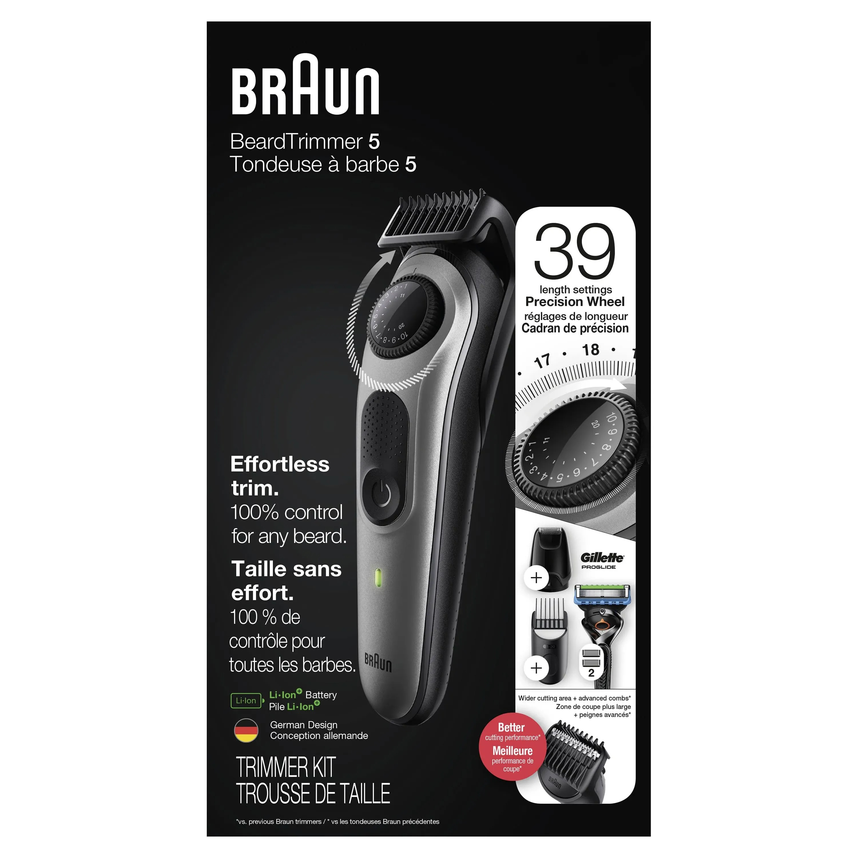 Braun Beard Trimmer BT5265, Hair Clippers for Men, Cordless & Rechargeable, Mini ...