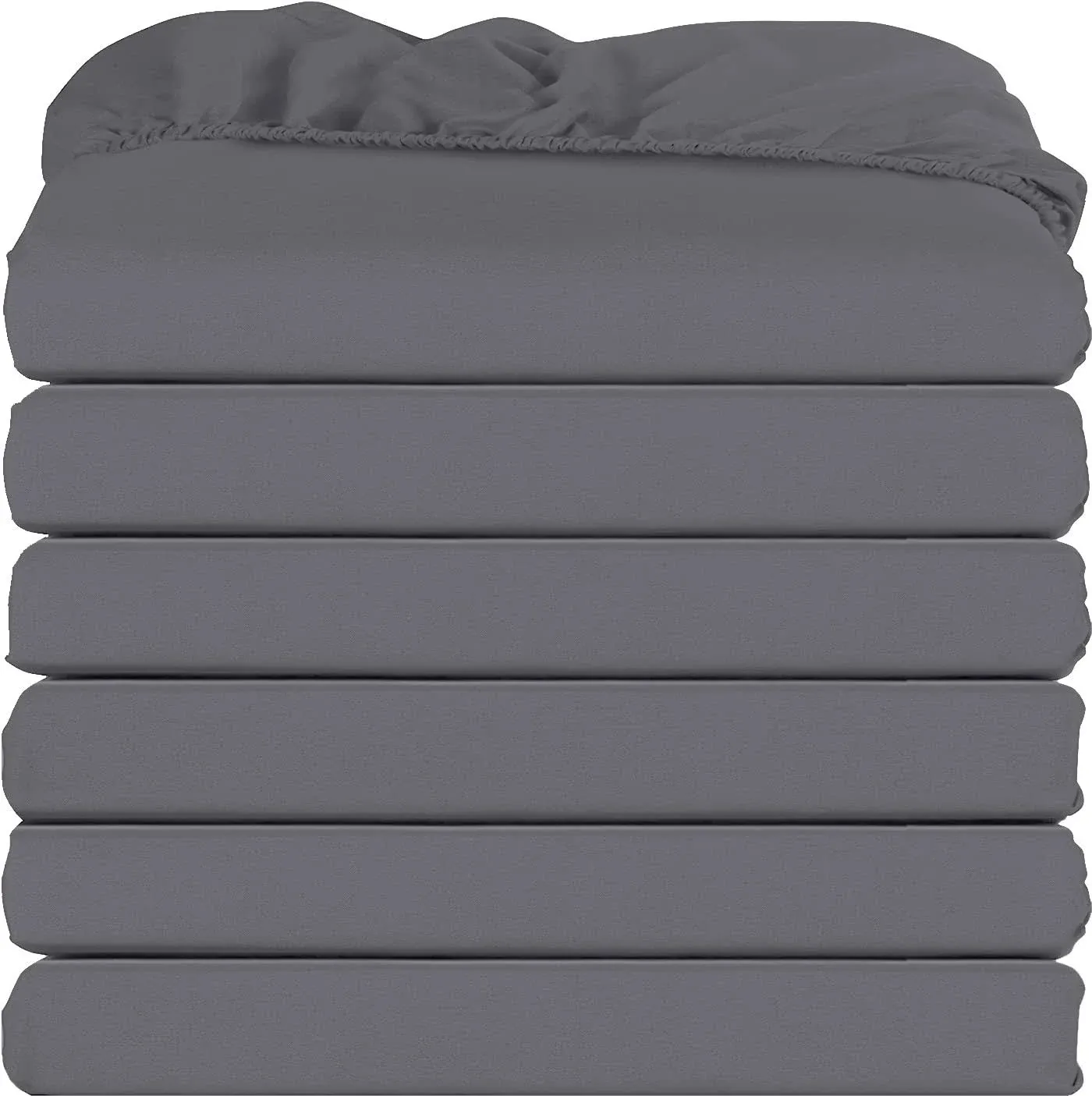 Utopia Bedding King Fitted Sheets - Bulk Pack of 6 Bottom Sheets - Soft Brushed Microfiber - Deep Pockets - Shrinkage & Fade Res