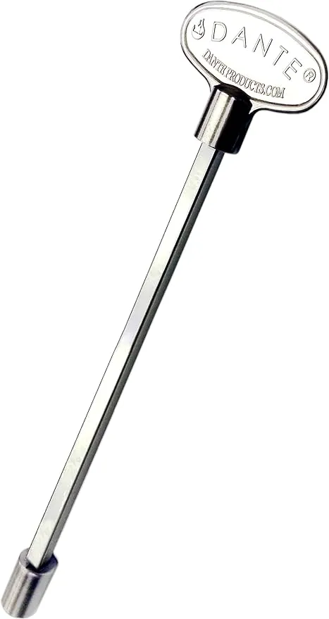 Dante Products Universal Gas Valve Key, 8-Inch, Chrome