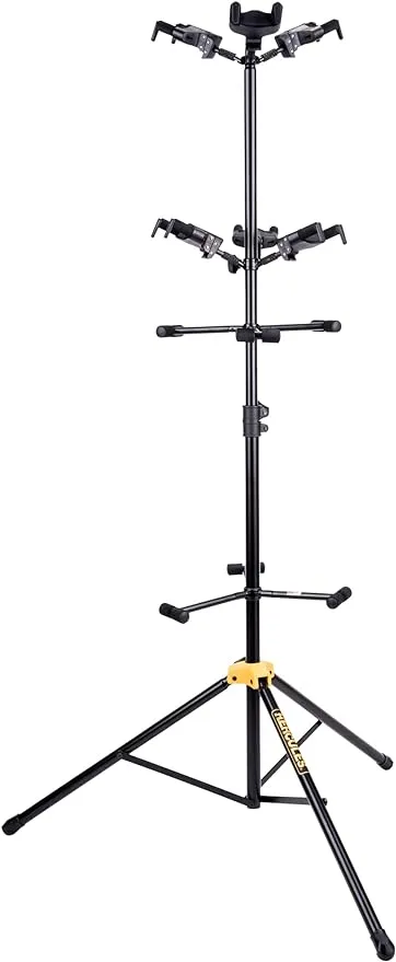 Hercules GS526BPLUS Auto Grip 6 Guitar Stand,Black