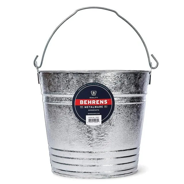 Behrens 1214GS Galvanized Steel Utility Pail, 14-Quart