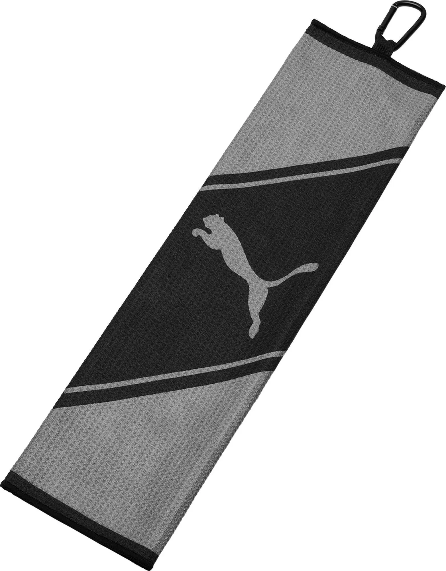 NEW Puma Golf Tri-Fold Golf Towel - Black / Grey