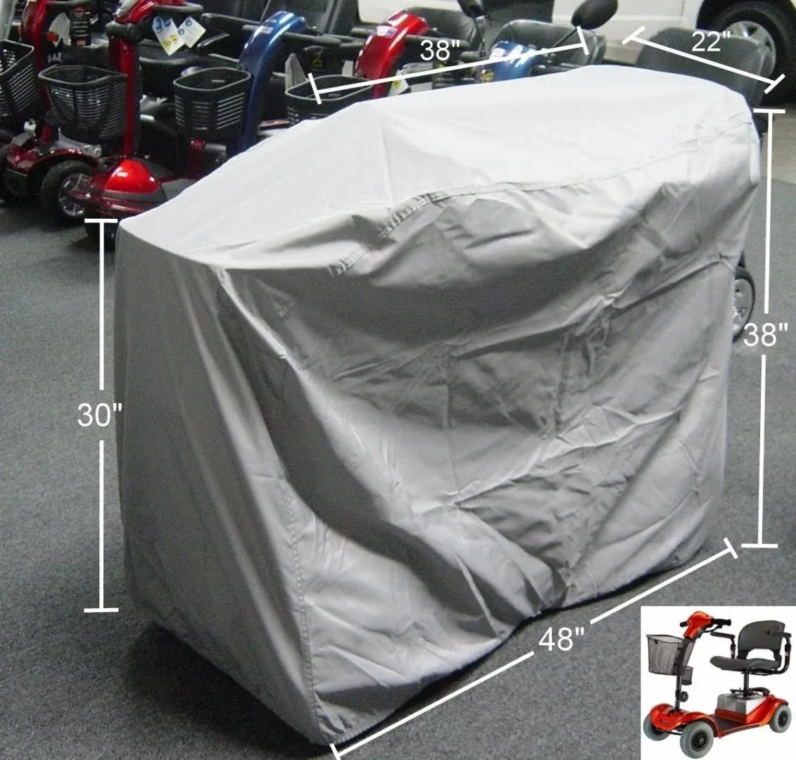 Heavy Duty Mobility Scooter Storage Cover - Indoor or Outdoor - Keep Your Electric Powered Wheelchair Clean and Dry at Home or on The Road 48" L x 22" D x 38" H