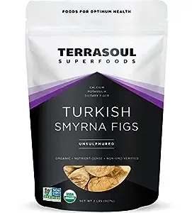 Terrasoul Superfoods Organic Turkish Figs Calimyrna, 2 lbs - N