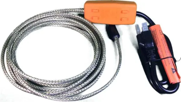 Heat Tape Easy Heat Freeze Protection Cable Waterline Heater Pre-cut to 50 Foot includes Installed Plug Head