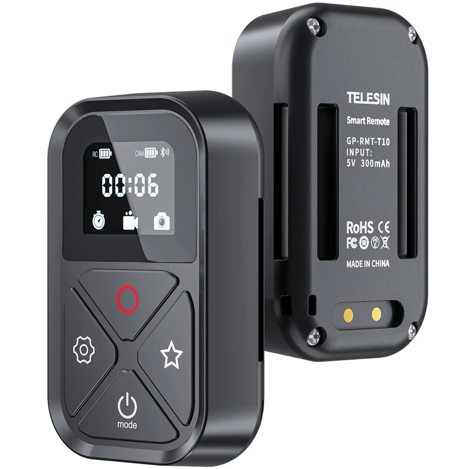 TELESIN T10 80m Bluetooth Remote Control Key For GOPRO Hero 10 9 8 MAX Wireless