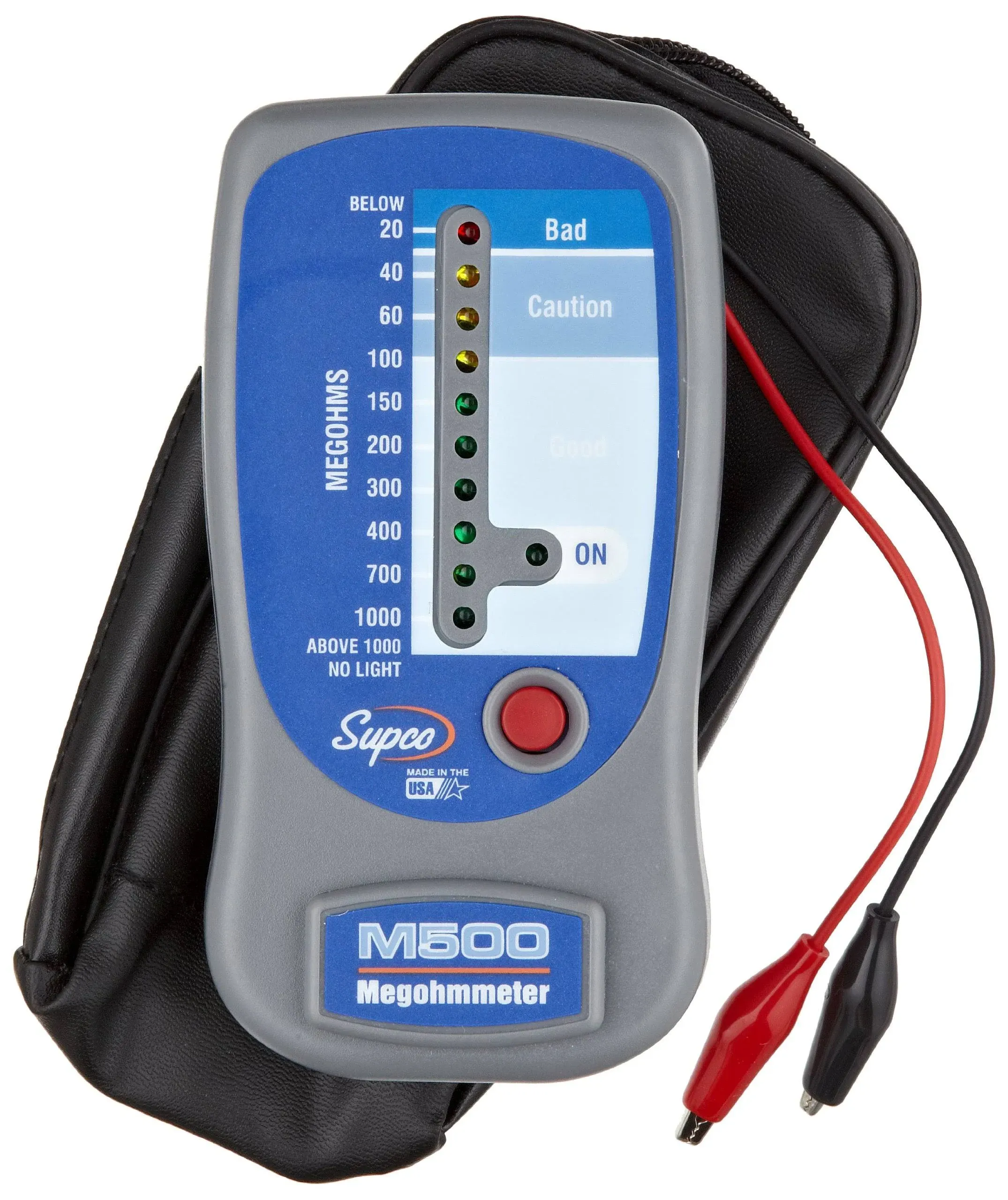 Supco M500 Insulation Tester/Electro<wbr/>nic Megohmmeter with Soft Carrying Case, 0