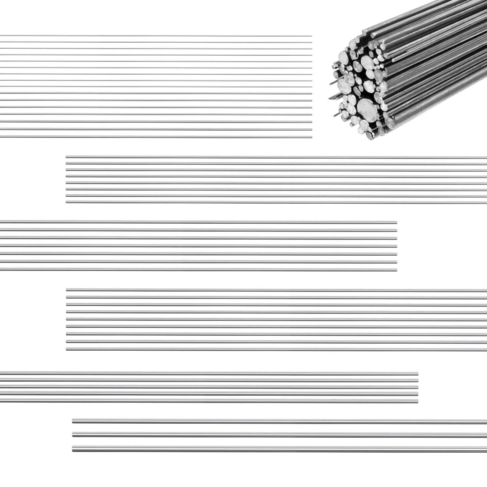 104 Pcs 40 cm 304 Stainless Steel Spring Wire 12 Different Straight Full Hard Spring Steel Wire,0.3mm-0.6mm,0.8mm,1mm,1.2mm,1.4mm,1.6mm,1.8mm,2mm,3mm for Drift Punches Various Shaft DIY Craft Model