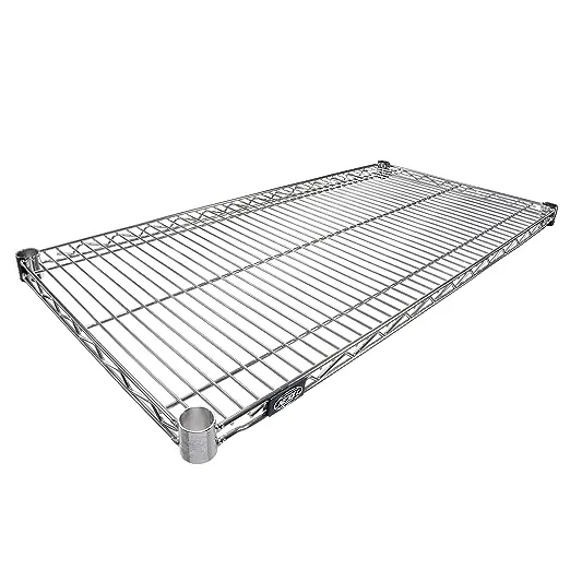 Nexel Additional Wire Shelf for Wire Shelving Units, 600-800 lb Capacity, 21" W x 24" L, Chrome Finish, (S2124C)