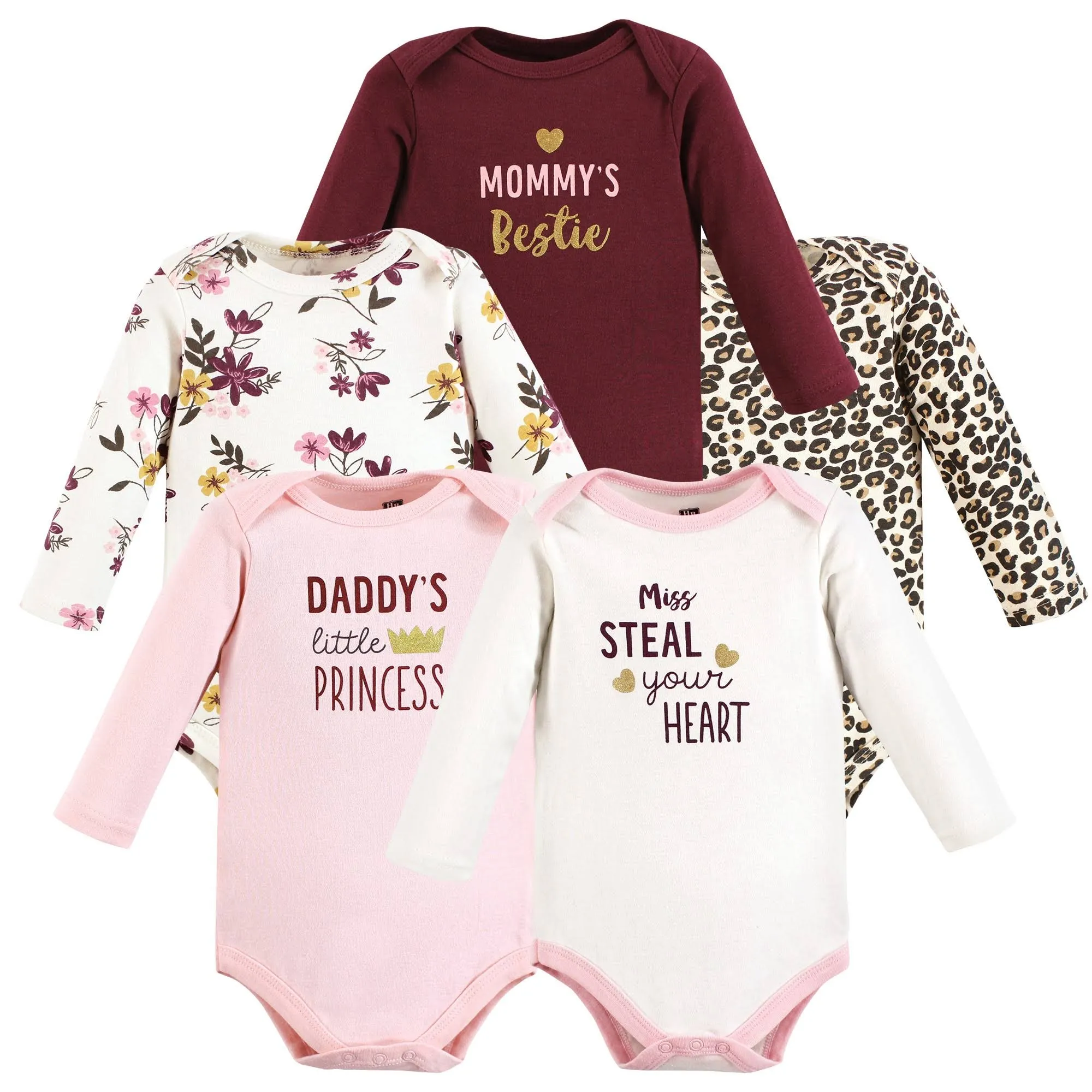 Hudson Baby unisex-baby Cotton Long-sleeve Bodysuits