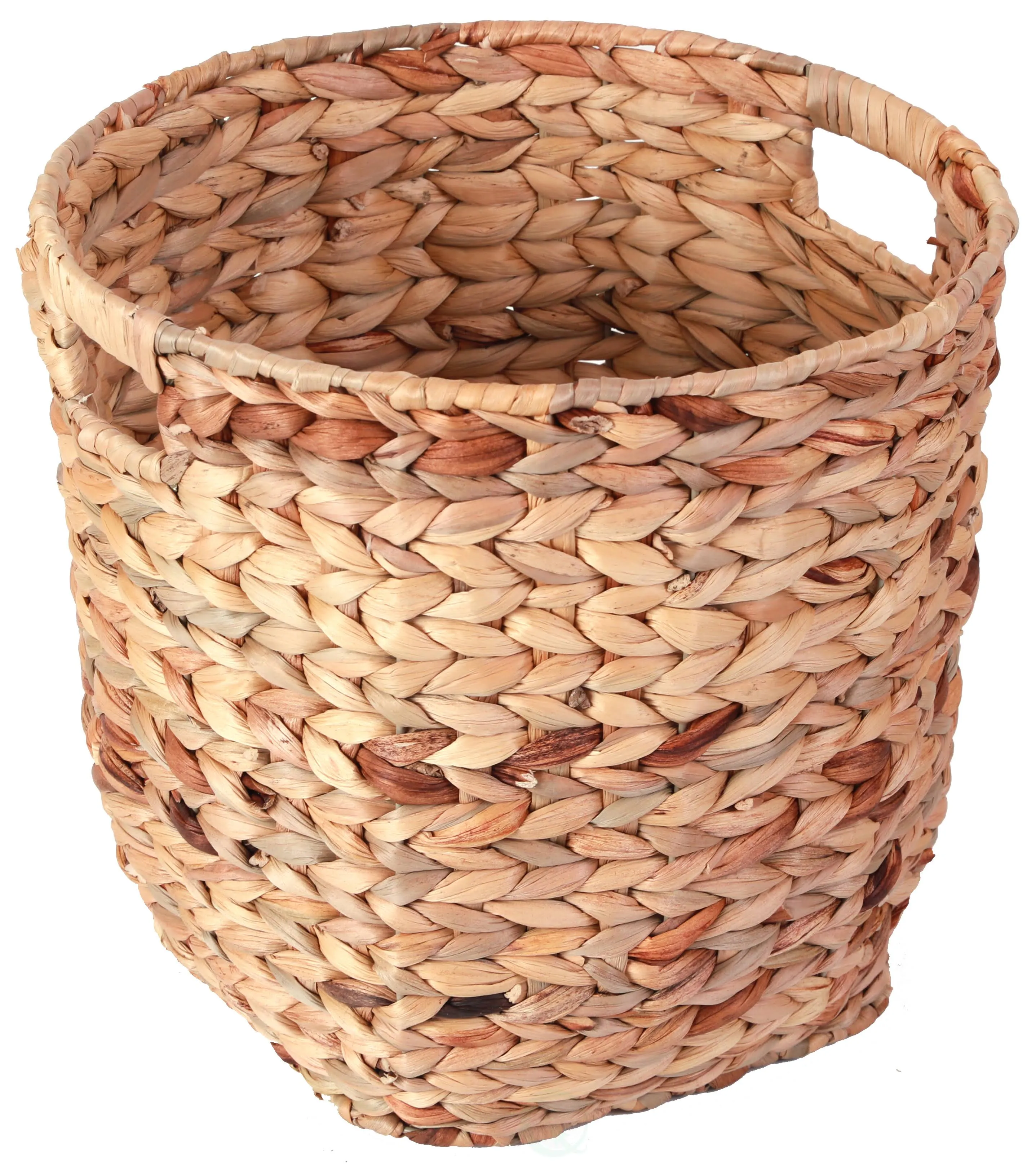 Vintiquewise Large Round Water Hyacinth Wicker Basket