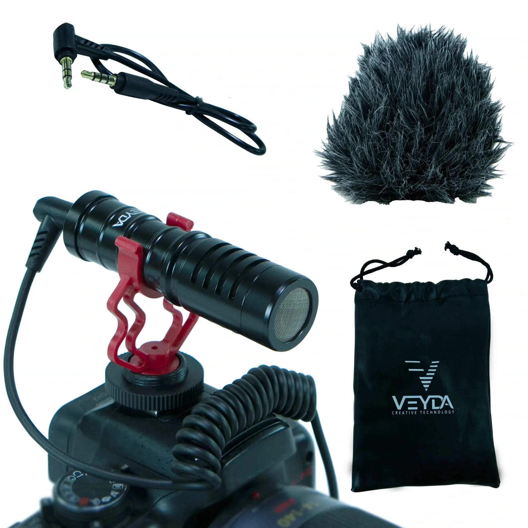 Cam Caddie Veyda VD-SG1 Compact Cardioid Shotgun Microphone for Smartphones and Cameras