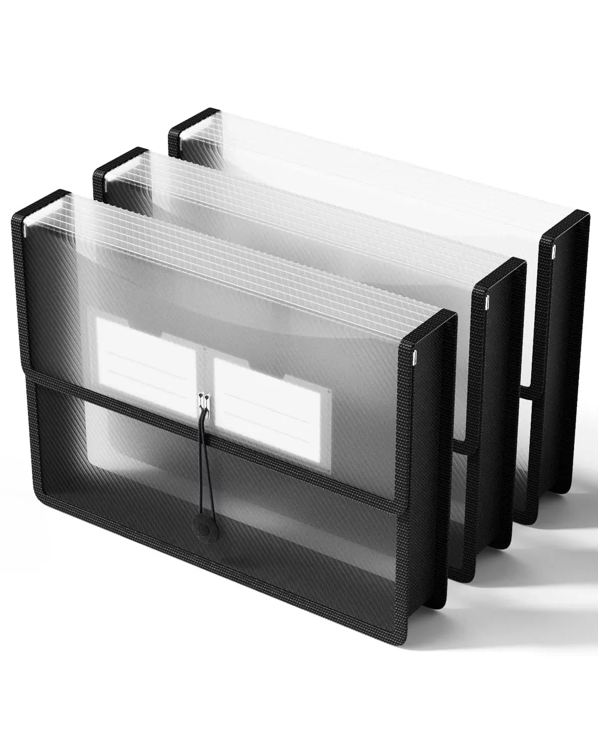 Clear Efficiency: 3-Pack Thinktex Expanding File Folders, Large Capacity