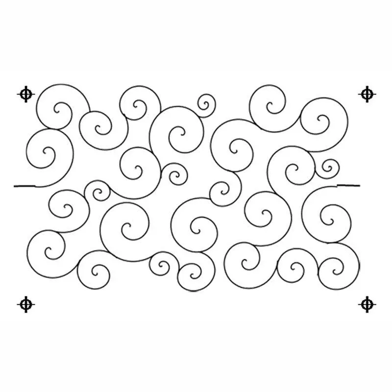 Hancy Creations 45001 Curls and Swirls Full Line Stencils