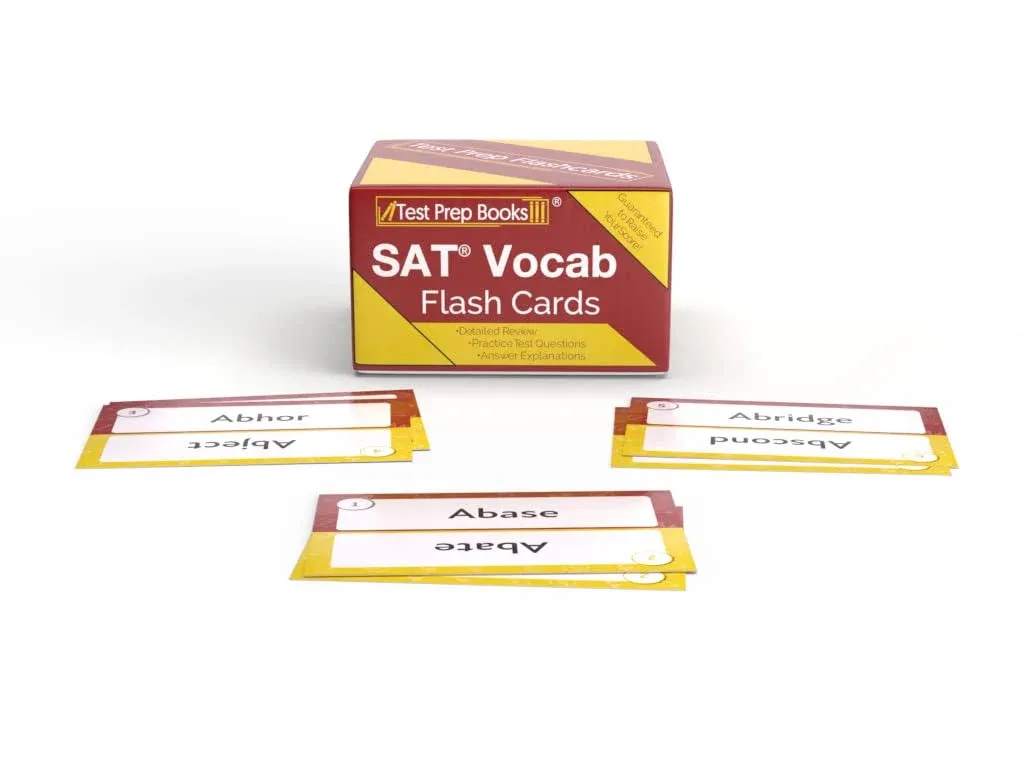 Sat Vocabulary Study Cards 2023 and 2024: Sat Verbal Test Prep [600+ Vocab terms]