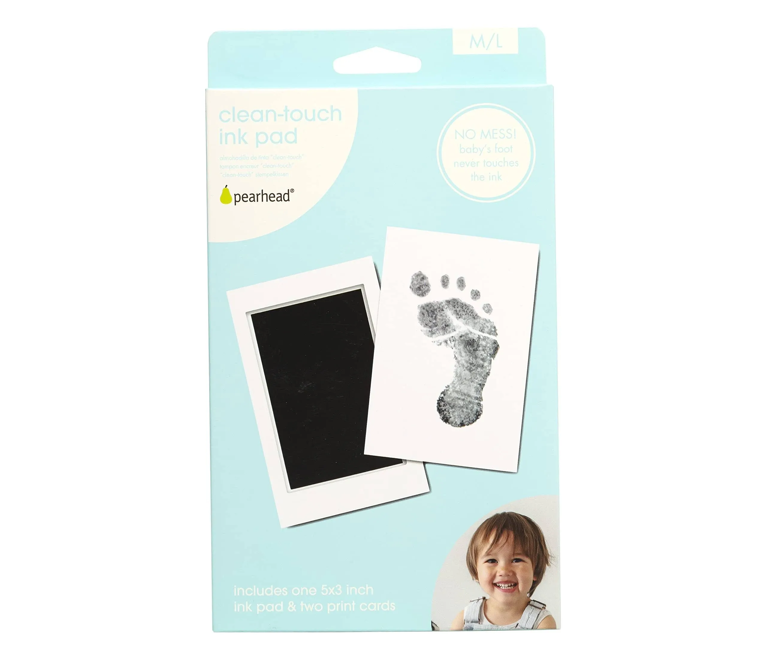 Pearhead Clean-Touch Ink Pad - Black - Baby - M/L