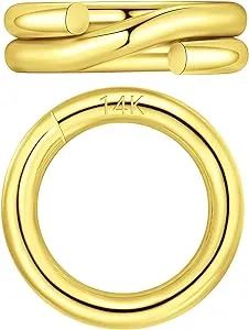 14K Gold Round Split Ring