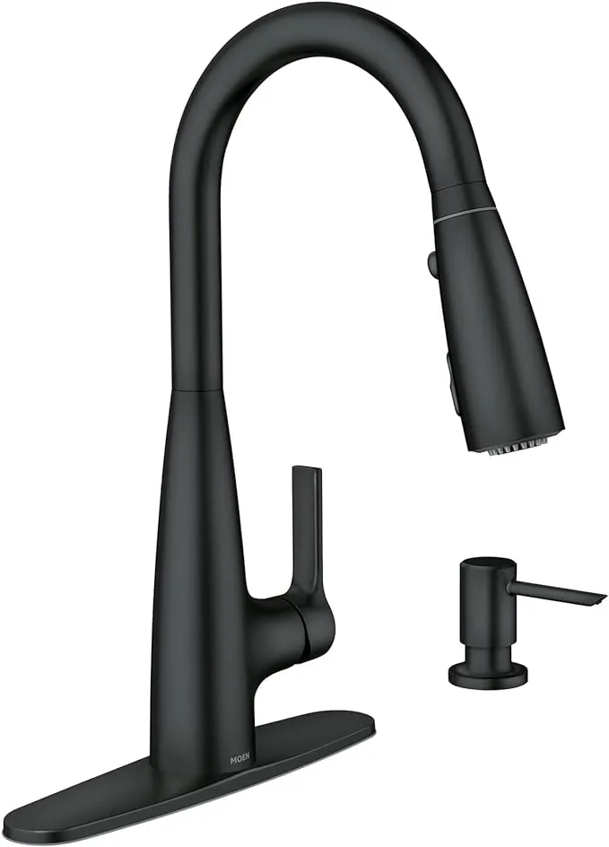 Moen Haelyn Single-Handle Pull-Down Kitchen Faucet ColorCue Temperature, Stainless