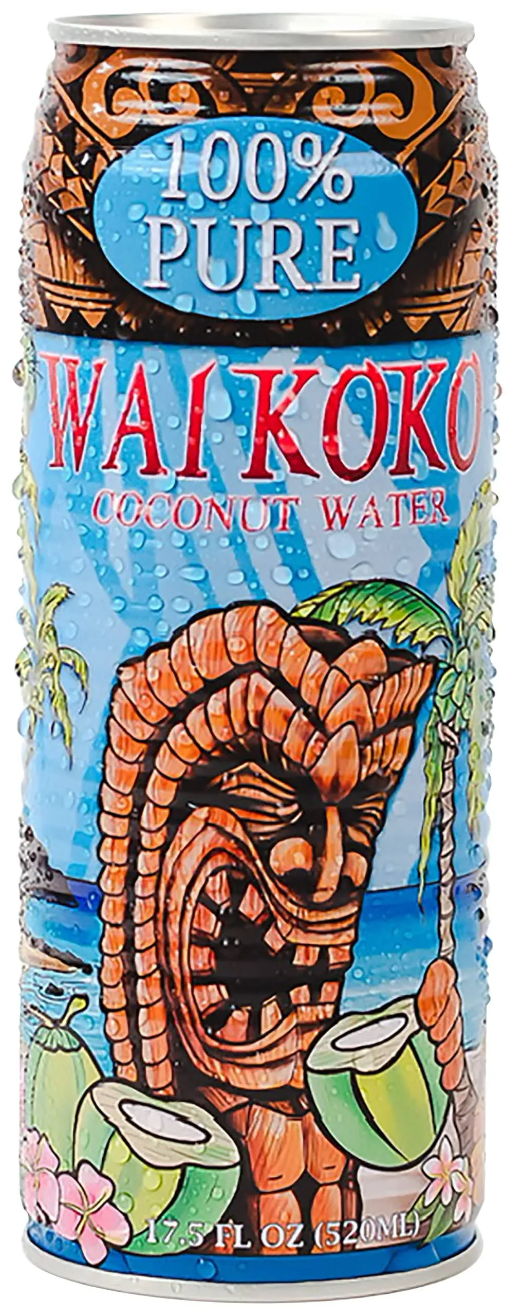 Wai Koko Coconut Water 100% Pure Coconut Water, 17.5 Fl Oz (Pack of 12)