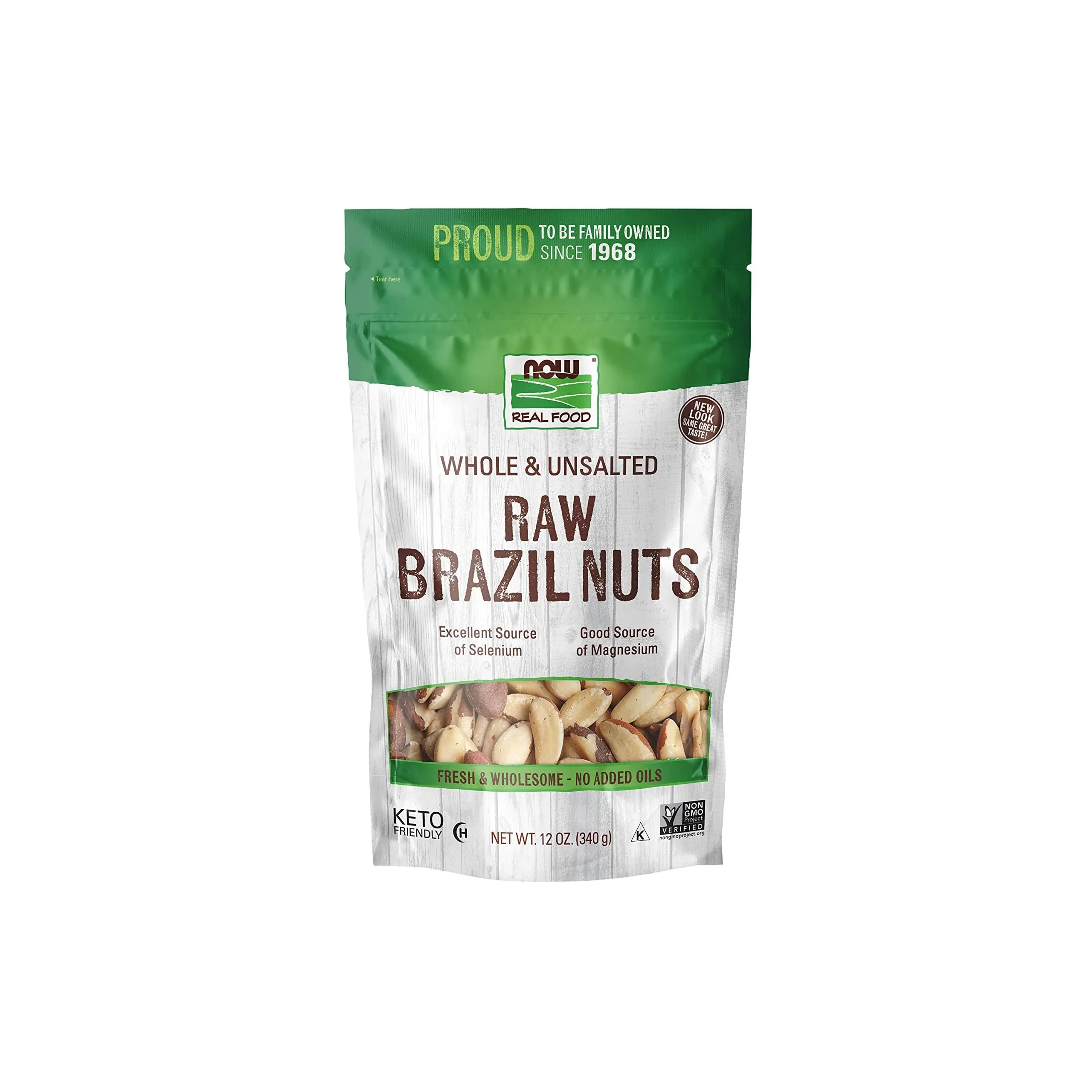 NOW Real Food Raw Brazil Nuts, Whole & Unsalted