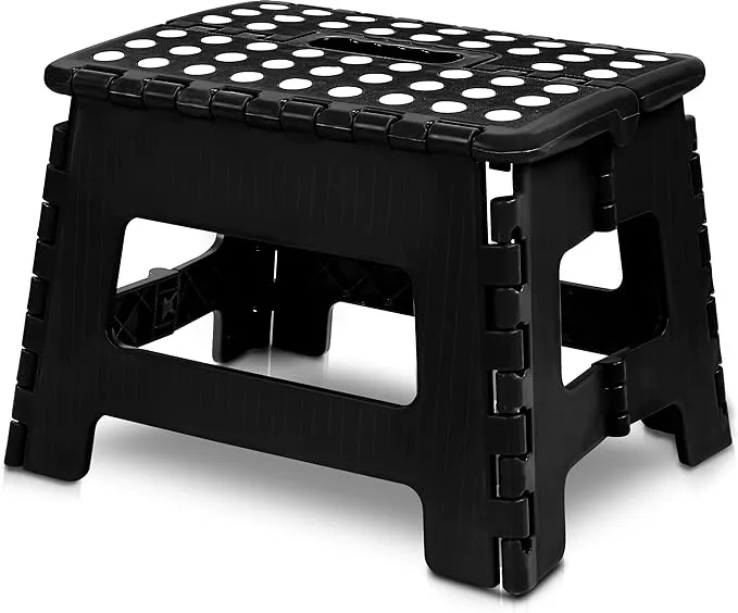 Utopia Home Folding Step Stool - (1-Pack) Footstool, 9&#034; Tall - Holds 300 lbs.