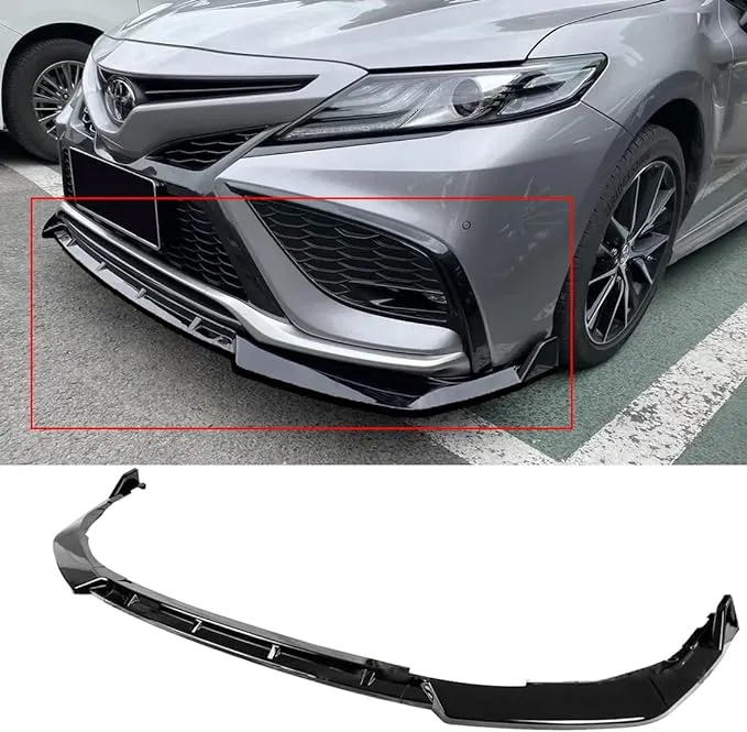 FITS 2021+ TOYOTA CAMRY SE & XSE PERFORMANCE STYLE GLOSSY BLACK FRONT BUMPER LIP