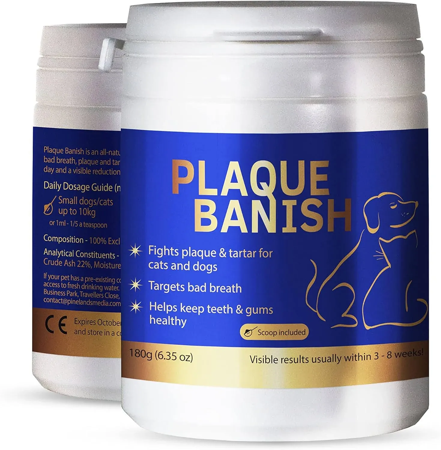 Plaque Banish 100% Natural Plaque Off &amp; Tartar Remover For Dogs &amp; Cats | Fres...