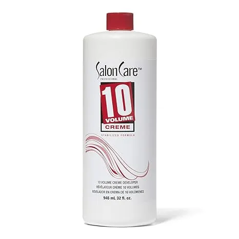 Salon Care 10 Volume Creme Developer, Gentle Lift, Easy to Handle Cream Consistency, 32 Ounce 