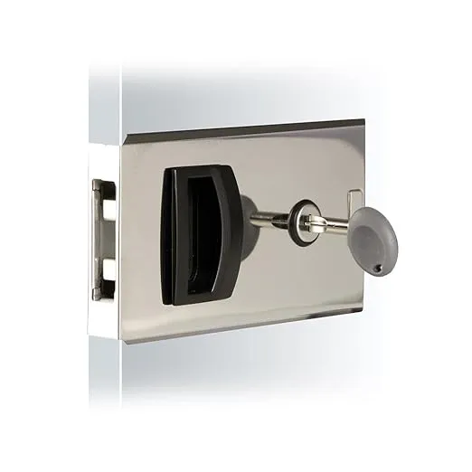 Southco MF-01-110-60 Flush Entry Door Latch, Key Locking, Standard Design, Fits 12.7 (.50 in) Door Thickness, Aluminum, Natural