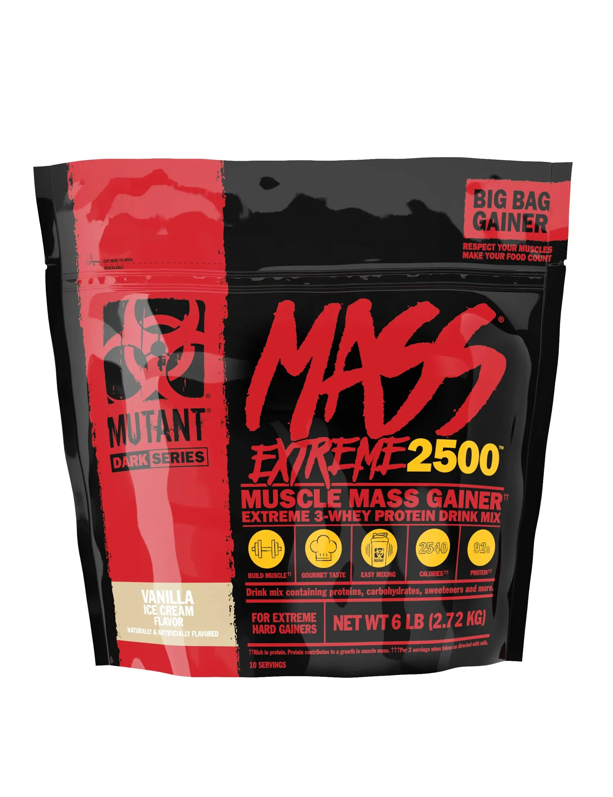 Mutant Mass Extreme Gainer - Whey Protein Powder - Build Muscle Size and Strength ...