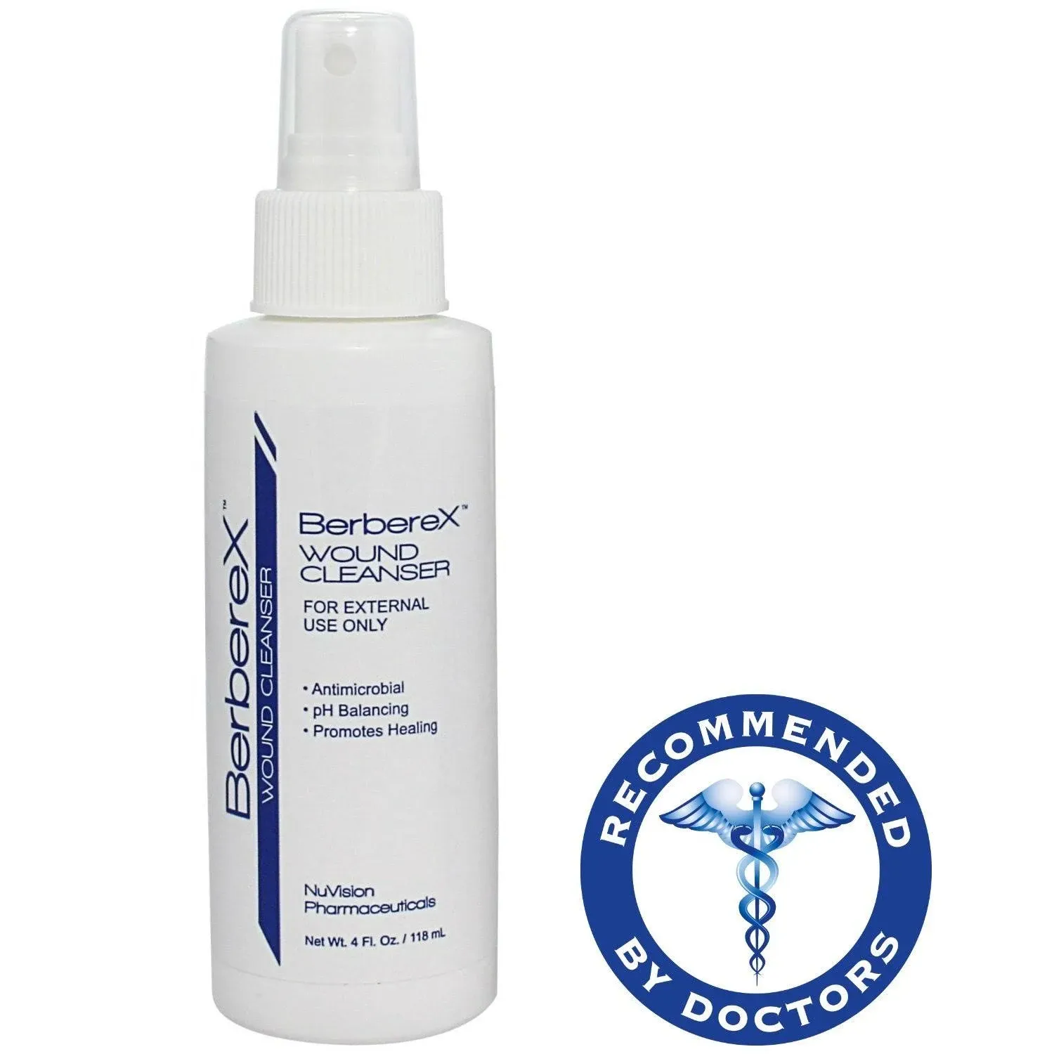 BerbereX Antimicrobial Wound Cleanser for Cuts, Scrapes, Burns, Incisions, Aid