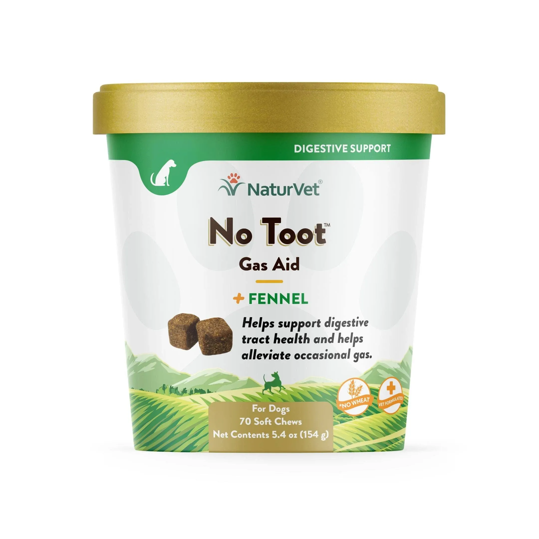 NaturVet No Toot Gas Aid Plus Fennel Soft Chew for Dogs