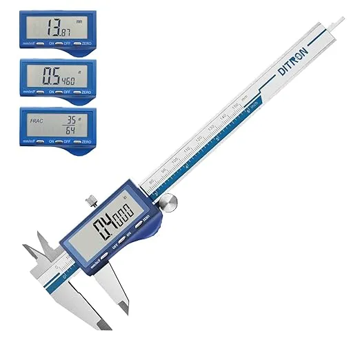 Digital Calipers 6&#034; Measuring Tool Electronic Micrometer with Large LCD Screen