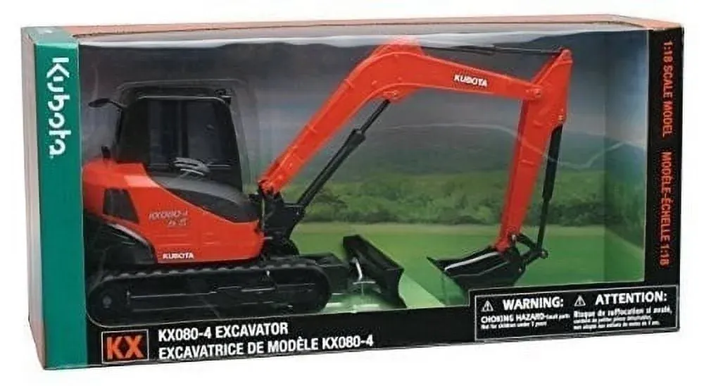 1:18 Scale Kubota Excavator KX080-4