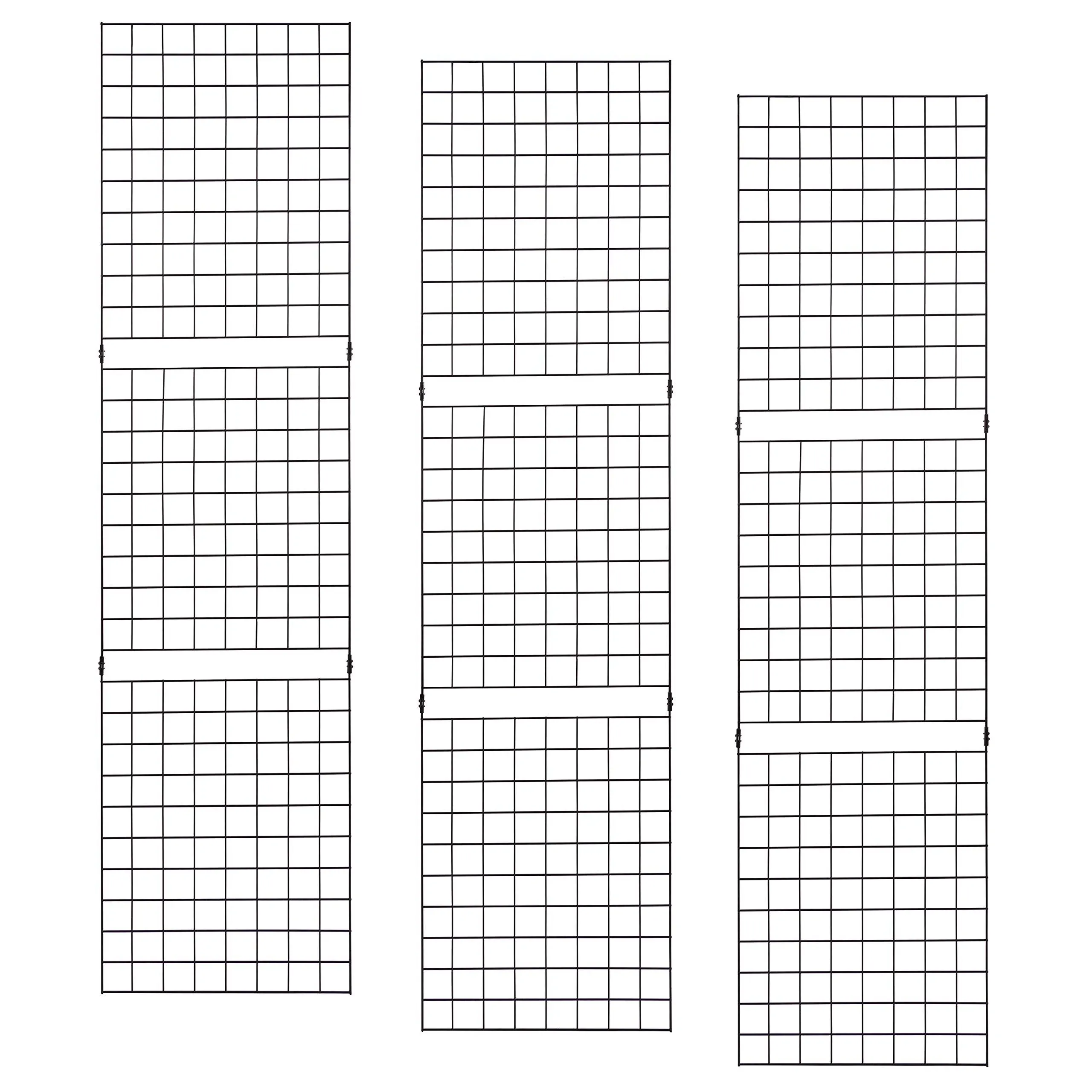 ECONOCO Portable 2’ X 8’ Black Grid Panels - Pack of 3