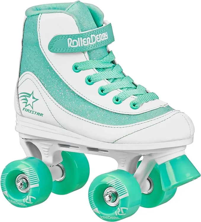 Roller Derby Youth Firestar Quad Roller Skates - White/Mint 1