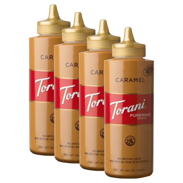 Torani Flavored Sauce, Sugar Free, Caramel - 64 fl oz