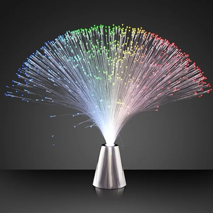 Light Up Fiber Optic Party Centerpieces with Color Changing LED Lights (Set of 12)