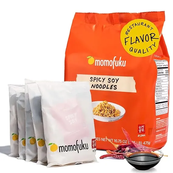 Momofuku, Spicy Soy Noodles, 5 Packages, 3.35 oz (95 g) Each