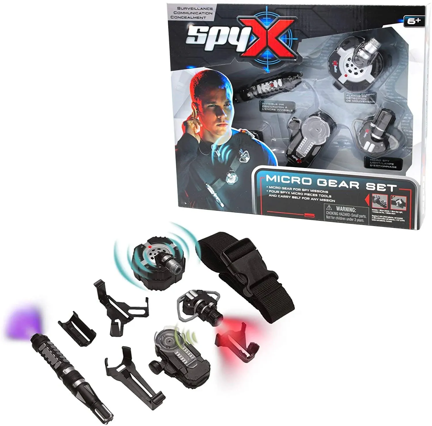 SpyX Micro Gear Set - 4 Real Spy Toys Kit Adjustable Belt for Spy