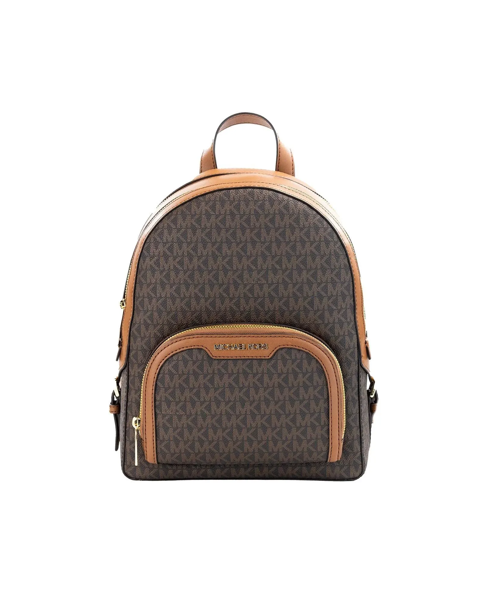 Michael Kors Abbey Jaycee Medium Backpack Vanilla Multi MK Signature 