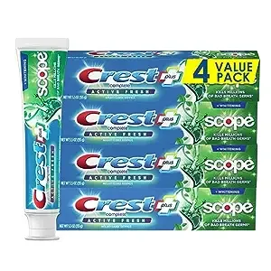 Crest Complete Active Fresh + Whitening Toothpaste 5.5oz (Pack of 4)