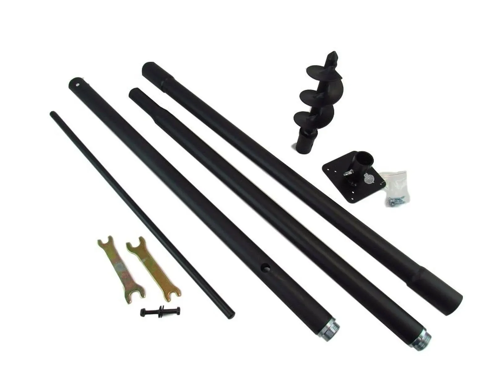 Universal Mounting Pole Kit - Great for Post-Mounted Bird Houses and Bird Feeders, Heavy Duty Pole with Threaded Connections (Open Box)