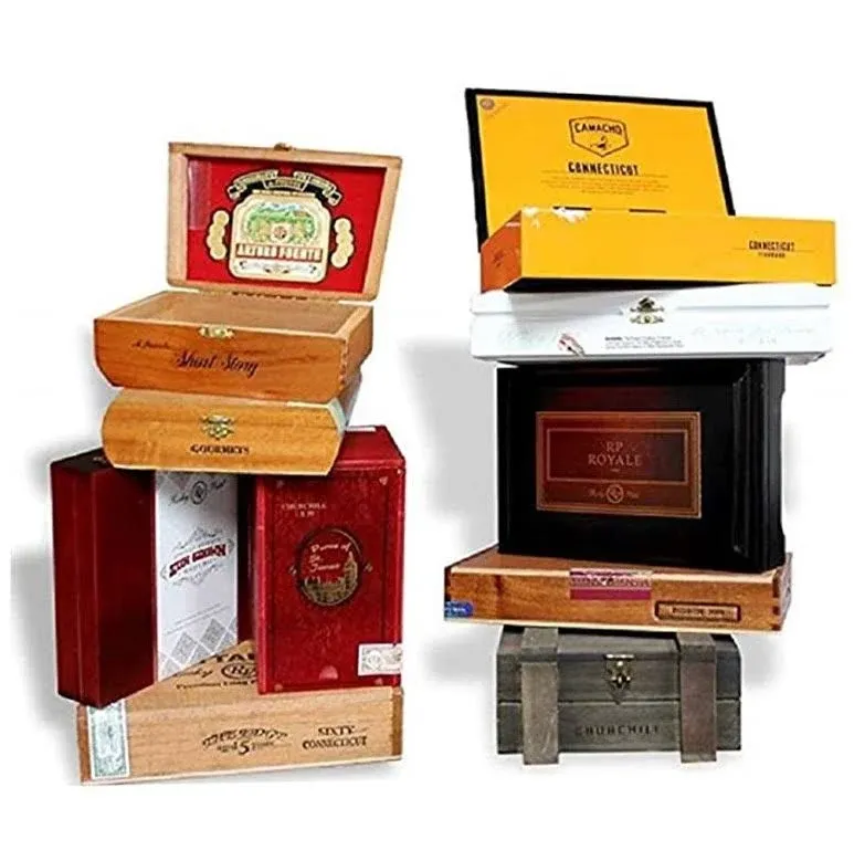 Empty Wooden Cigar Boxes (Set of 10)